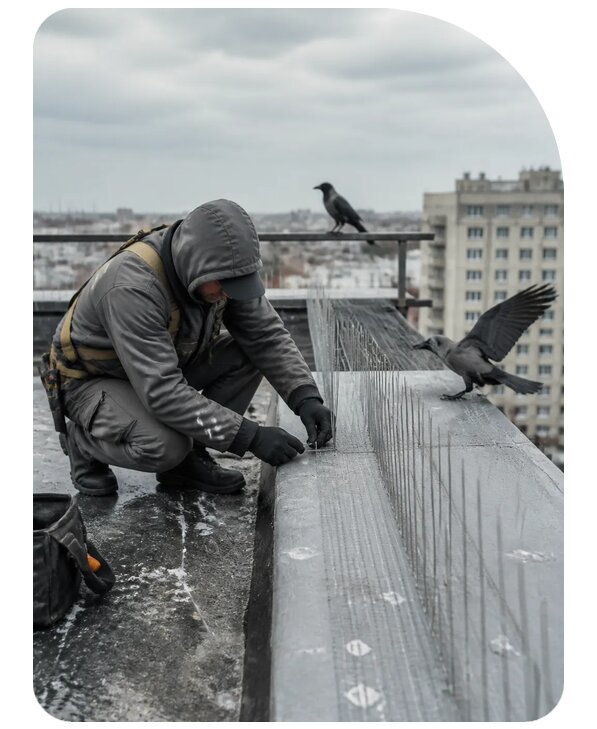 Защита от ворон под ключ в Иркутске по цене от 5210 р. | Сенат-Ркт